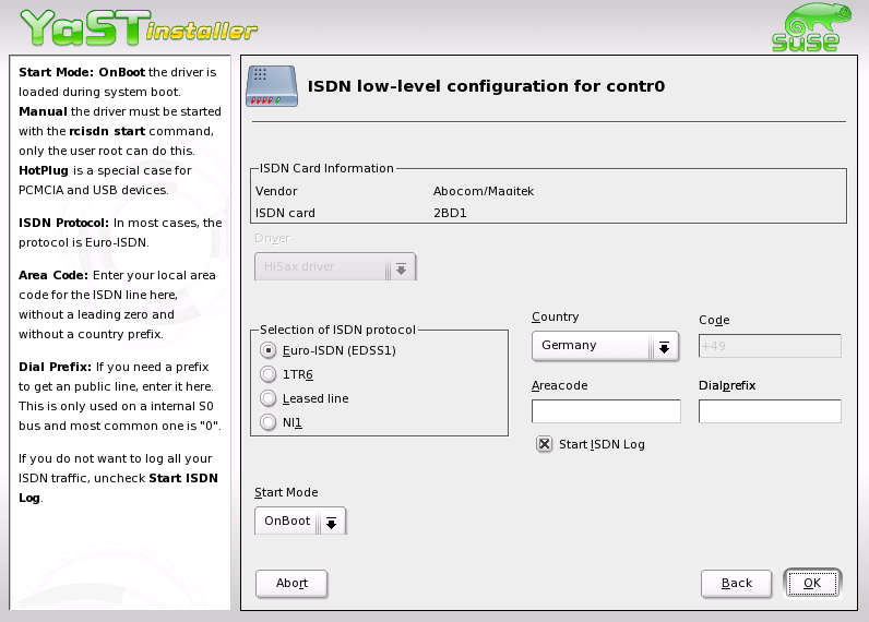 ISDN Configuration